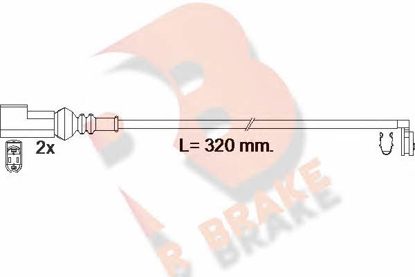 R Brake 610592RB Warning contact, brake pad wear 610592RB: Buy near me in Poland at 2407.PL - Good price!
