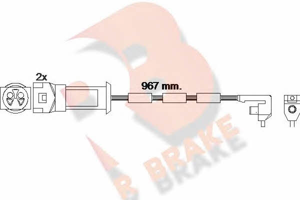 R Brake 610069RB Warning contact, brake pad wear 610069RB: Buy near me in Poland at 2407.PL - Good price!
