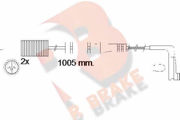 R Brake 610537RB Warning contact, brake pad wear 610537RB: Buy near me at 2407.PL in Poland at an Affordable price!