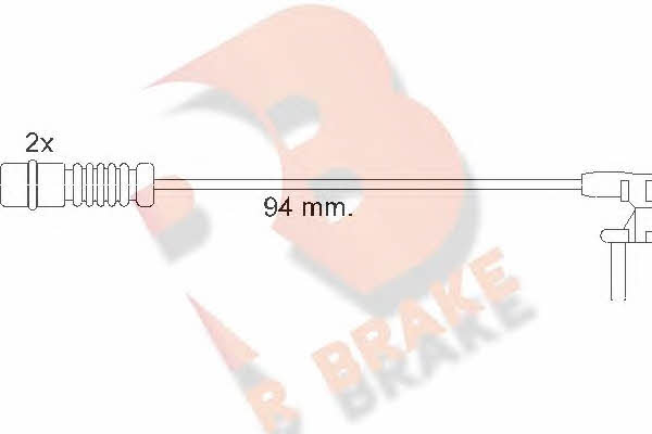 R Brake 610056RB Warning contact, brake pad wear 610056RB: Buy near me in Poland at 2407.PL - Good price!