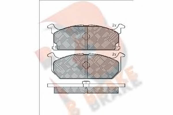 R Brake RB0586 Гальмівні колодки, комплект RB0586: Приваблива ціна - Купити у Польщі на 2407.PL!