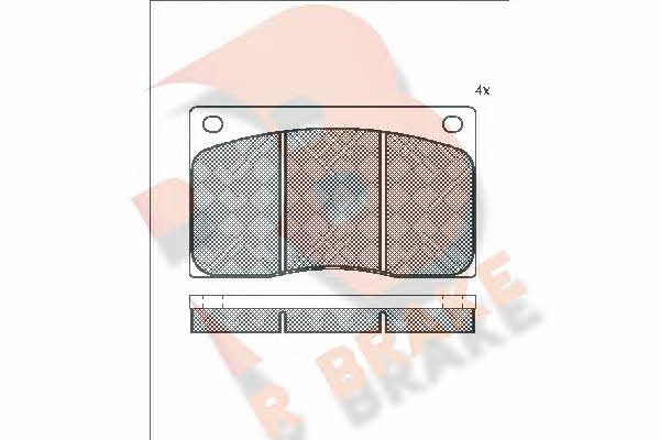 R Brake RB0234 Тормозные колодки дисковые, комплект RB0234: Отличная цена - Купить в Польше на 2407.PL!