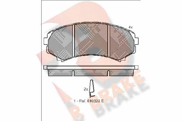 R Brake RB1374 Тормозные колодки дисковые, комплект RB1374: Отличная цена - Купить в Польше на 2407.PL!