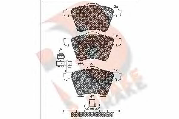 R Brake RB1605 Гальмівні колодки, комплект RB1605: Приваблива ціна - Купити у Польщі на 2407.PL!