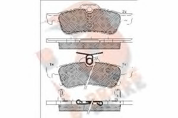 R Brake RB1878 Brake Pad Set, disc brake RB1878: Buy near me in Poland at 2407.PL - Good price!