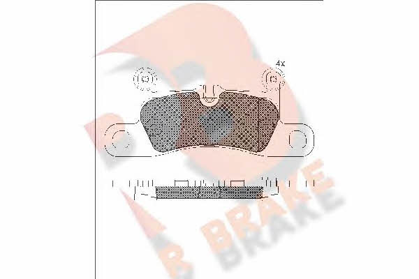 R Brake RB1987-200 Brake Pad Set, disc brake RB1987200: Buy near me in Poland at 2407.PL - Good price!