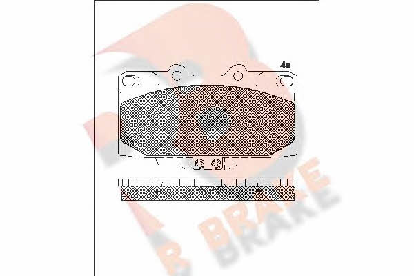 R Brake RB1733-203 Brake Pad Set, disc brake RB1733203: Buy near me in Poland at 2407.PL - Good price!