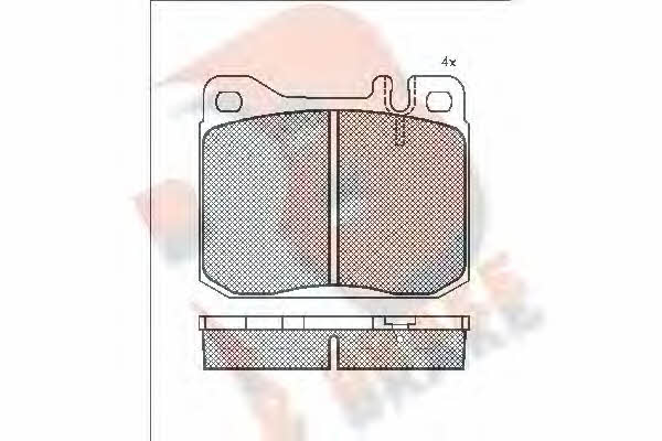 R Brake RB0323 Гальмівні колодки, комплект RB0323: Приваблива ціна - Купити у Польщі на 2407.PL!