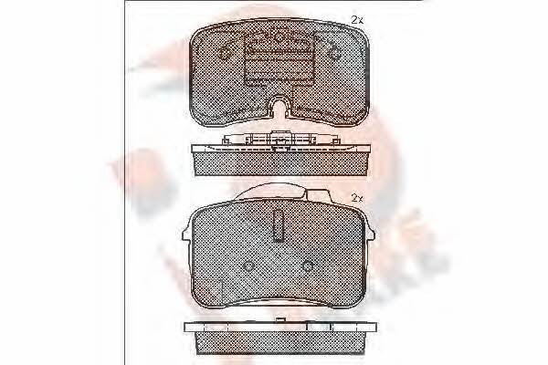 R Brake RB1626 Brake Pad Set, disc brake RB1626: Buy near me in Poland at 2407.PL - Good price!