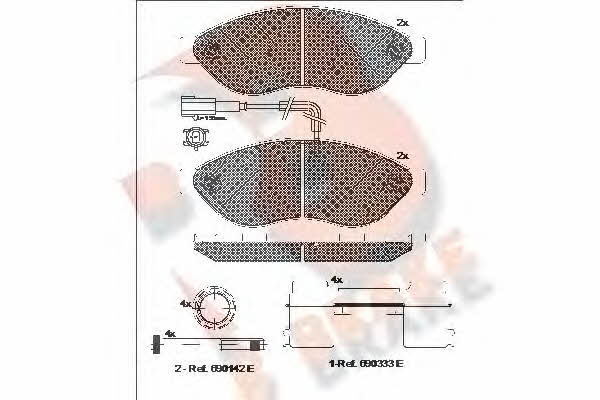 R Brake RB1803-203 Тормозные колодки дисковые, комплект RB1803203: Отличная цена - Купить в Польше на 2407.PL!