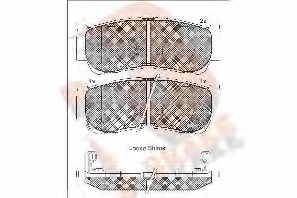 R Brake RB1829 Тормозные колодки дисковые, комплект RB1829: Отличная цена - Купить в Польше на 2407.PL!