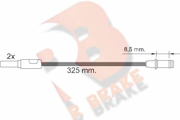 R Brake 610184RB Warning contact, brake pad wear 610184RB: Buy near me in Poland at 2407.PL - Good price!