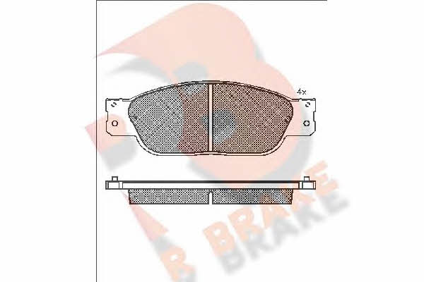 R Brake RB1560 Brake Pad Set, disc brake RB1560: Buy near me in Poland at 2407.PL - Good price!