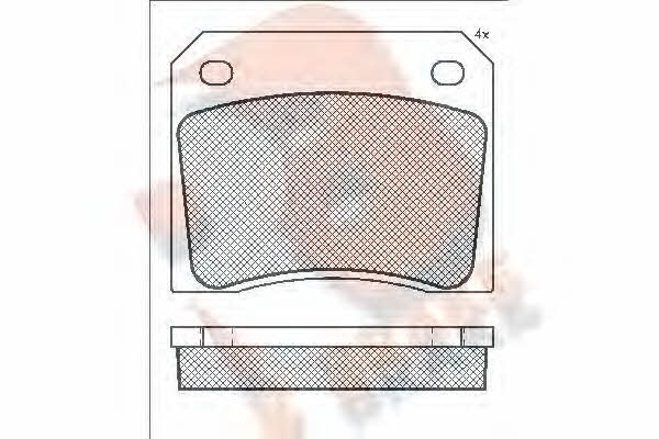 R Brake RB0036 Brake Pad Set, disc brake RB0036: Buy near me in Poland at 2407.PL - Good price!