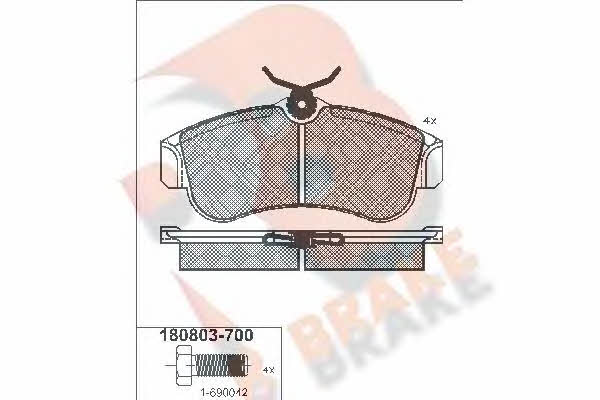 R Brake RB0803-700 Brake Pad Set, disc brake RB0803700: Buy near me at 2407.PL in Poland at an Affordable price!