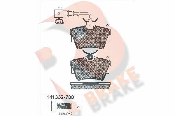 R Brake RB1352-700 Гальмівні колодки, комплект RB1352700: Приваблива ціна - Купити у Польщі на 2407.PL!