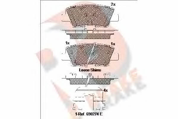 R Brake RB2036 Тормозные колодки дисковые, комплект RB2036: Отличная цена - Купить в Польше на 2407.PL!