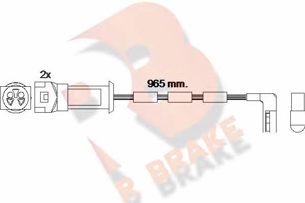 R Brake 610068RB Warning contact, brake pad wear 610068RB: Buy near me in Poland at 2407.PL - Good price!