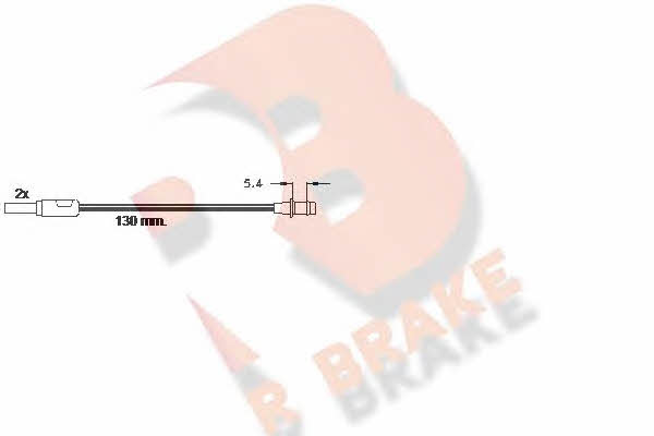 R Brake 610166RB Warning contact, brake pad wear 610166RB: Buy near me in Poland at 2407.PL - Good price!