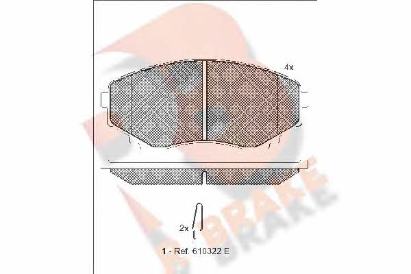 R Brake RB1345 Brake Pad Set, disc brake RB1345: Buy near me in Poland at 2407.PL - Good price!