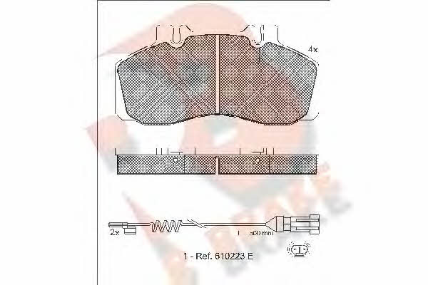 R Brake RB1080-111 Scheibenbremsbeläge, Set RB1080111: Kaufen Sie zu einem guten Preis in Polen bei 2407.PL!