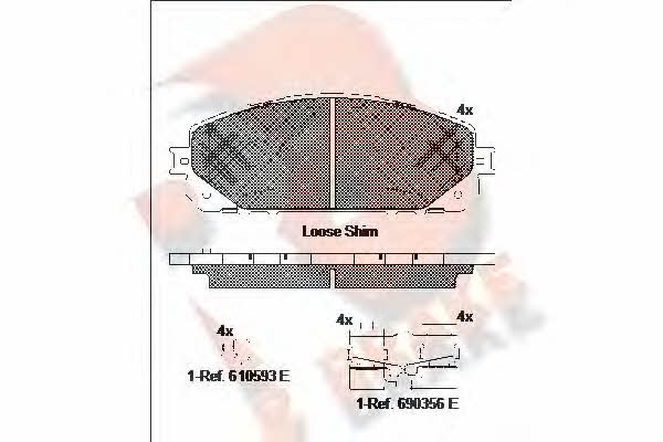 R Brake RB2177 Brake Pad Set, disc brake RB2177: Buy near me in Poland at 2407.PL - Good price!