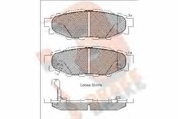 R Brake RB1759 Brake Pad Set, disc brake RB1759: Buy near me in Poland at 2407.PL - Good price!