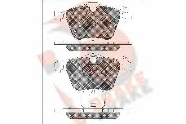 R Brake RB1805 Гальмівні колодки, комплект RB1805: Приваблива ціна - Купити у Польщі на 2407.PL!