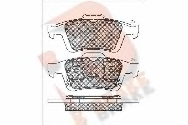 R Brake RB1743 Тормозные колодки дисковые, комплект RB1743: Отличная цена - Купить в Польше на 2407.PL!