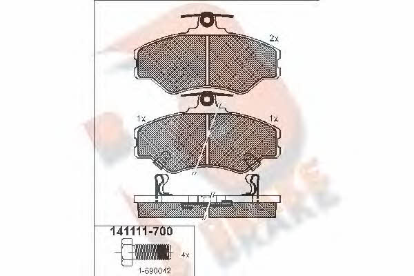 R Brake RB1111-700 Klocki hamulcowe, zestaw RB1111700: Dobra cena w Polsce na 2407.PL - Kup Teraz!