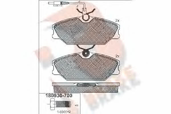 R Brake RB0930-700 Гальмівні колодки, комплект RB0930700: Приваблива ціна - Купити у Польщі на 2407.PL!