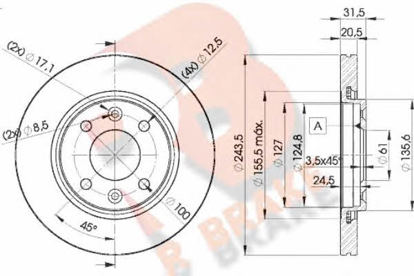 R Brake 78RBD28901 Wentylowana przednia tarcza hamulcowa 78RBD28901: Atrakcyjna cena w Polsce na 2407.PL - Zamów teraz!