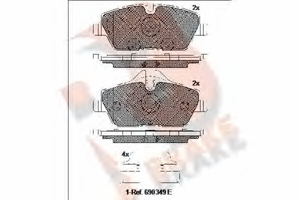 R Brake RB1662-200 Тормозные колодки дисковые, комплект RB1662200: Отличная цена - Купить в Польше на 2407.PL!