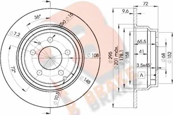 R Brake 78RBD27940 Тормозной диск задний невентилируемый 78RBD27940: Отличная цена - Купить в Польше на 2407.PL!