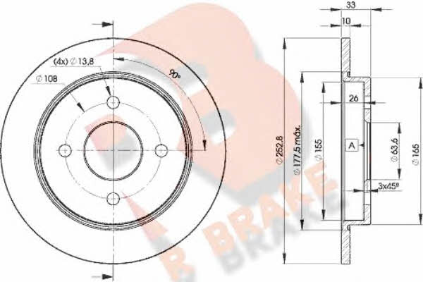 R Brake 78RBD27969 Диск гальмівний задній невентильований 78RBD27969: Приваблива ціна - Купити у Польщі на 2407.PL!