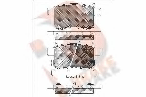 R Brake RB1907 Гальмівні колодки, комплект RB1907: Приваблива ціна - Купити у Польщі на 2407.PL!