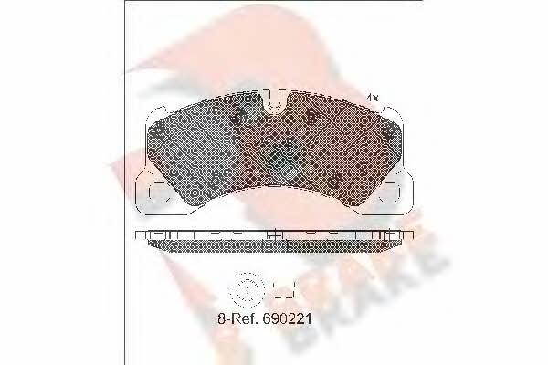 R Brake RB1921 Гальмівні колодки, комплект RB1921: Приваблива ціна - Купити у Польщі на 2407.PL!