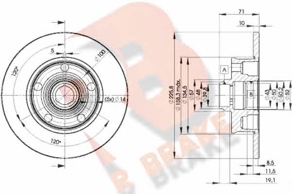 R Brake 78RBD13576 Rear brake disc, non-ventilated 78RBD13576: Buy near me at 2407.PL in Poland at an Affordable price!