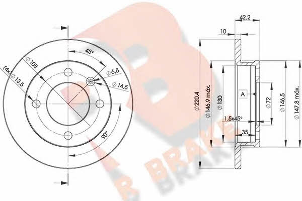 R Brake 78RBD21991 Диск гальмівний передній невентильований 78RBD21991: Приваблива ціна - Купити у Польщі на 2407.PL!