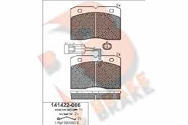 R Brake RB1422-066 Klocki hamulcowe, zestaw RB1422066: Dobra cena w Polsce na 2407.PL - Kup Teraz!