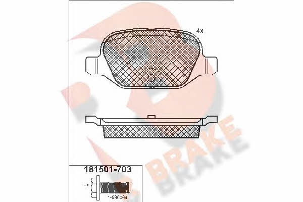 R Brake RB1501-703 Тормозные колодки дисковые, комплект RB1501703: Отличная цена - Купить в Польше на 2407.PL!