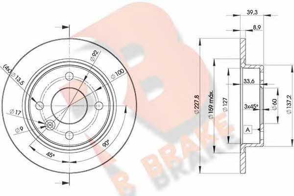 R Brake 78RBD26165 Тормозной диск задний невентилируемый 78RBD26165: Отличная цена - Купить в Польше на 2407.PL!