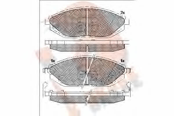 R Brake RB2023 Brake Pad Set, disc brake RB2023: Buy near me in Poland at 2407.PL - Good price!