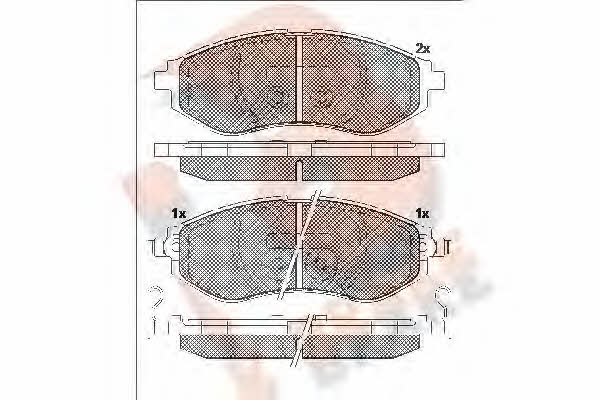 R Brake RB2040 Brake Pad Set, disc brake RB2040: Buy near me in Poland at 2407.PL - Good price!