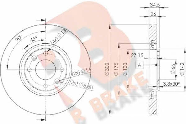 R Brake 78RBD24698 Тормозной диск передний вентилируемый 78RBD24698: Отличная цена - Купить в Польше на 2407.PL!