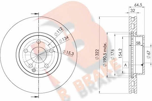 R Brake 78RBD25558 Тормозной диск передний вентилируемый 78RBD25558: Отличная цена - Купить в Польше на 2407.PL!