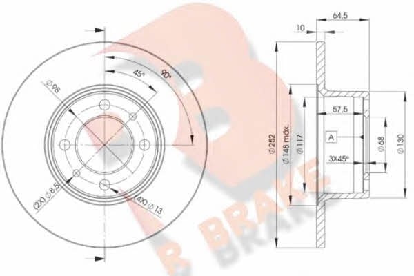 R Brake 78RBD21070 Niewentylowana przednia tarcza hamulcowa 78RBD21070: Dobra cena w Polsce na 2407.PL - Kup Teraz!