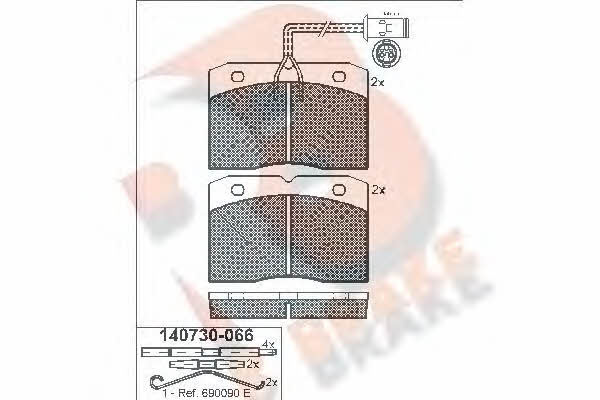 R Brake RB0730 Гальмівні колодки, комплект RB0730: Приваблива ціна - Купити у Польщі на 2407.PL!