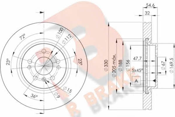 R Brake 78RBD23507 Wentylowana przednia tarcza hamulcowa 78RBD23507: Dobra cena w Polsce na 2407.PL - Kup Teraz!