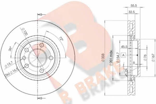 R Brake 78RBD23020 Wentylowana przednia tarcza hamulcowa 78RBD23020: Dobra cena w Polsce na 2407.PL - Kup Teraz!